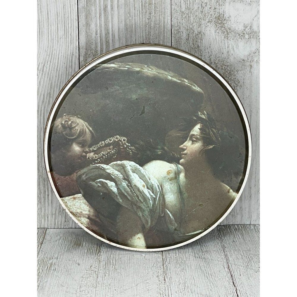 Vintage Renaissance Angel Painting Tin